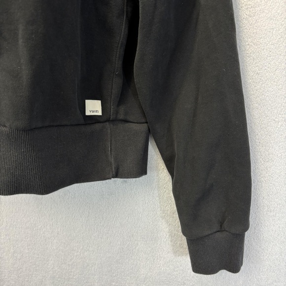 Vuori Restore 1/2 Zip Hoodie Womens Small Black Fleece Cropped Relaxed VW288 - Picture 4 of 13